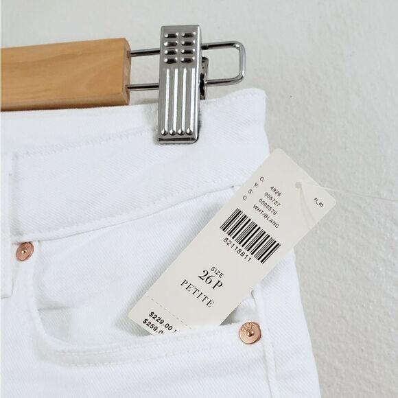 Paige Claudine High-Rise Crop Flare Jeans In White Size 26 P NWT - Picture 8 of 15